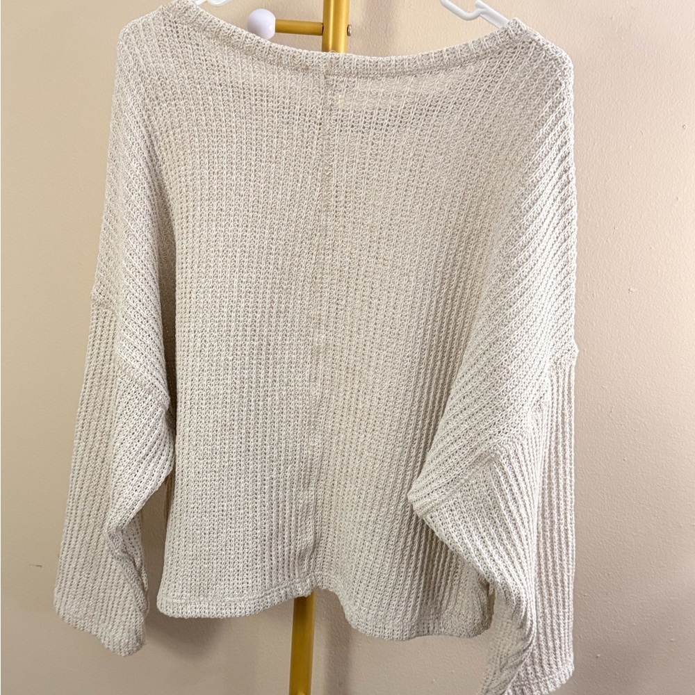 Korye Chunky Knit Sweater Cream Oversized Pullover XL - Picture 5 of 9